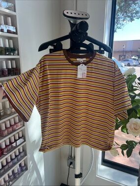 All Row Striped T Shirt